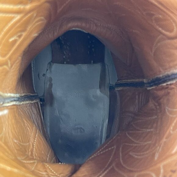 Lucchese Boots Brown Leather Western Cowboy Rodeo Mens Size 9.5 2E Wide W - Picture 10 of 14